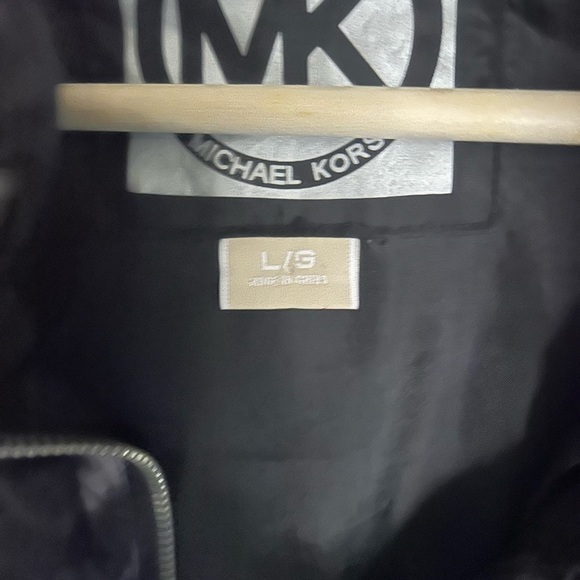 Michael Kors Gorpcore Outdoor Leopard Print Quilted Vest, Silver Zipper Sz L - Picture 7 of 15